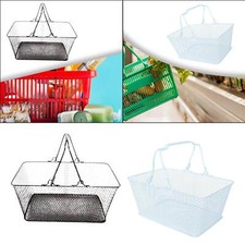 Shopping Basket with Handles Storage Basket for Grocery Convenience Garden