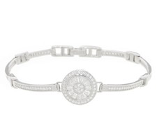 TOVA for Diamonique Center Sterling Silver Station Bracelet Avg