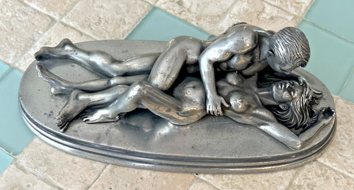 Vintage pewter sculpture - pewter,