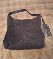 Genuine Grey Suede Slouch Bag By Clarks