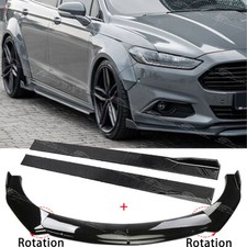 For Ford Mondeo MK3 MK4 Glossy Front Bumper Splitter Spoiler Lip + Side Skirts
