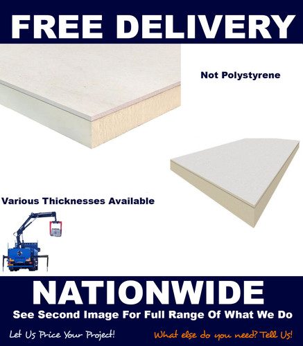 Insulated plasterboard - p.i.r,