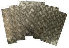 Aluminium Chequer Plate Tread Plate 5 Bar Guard Plate 1.5, 2.0 or 3.0 mm Thick