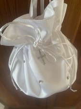 First Communion Satin Dolly Bag With Diamanté & Cross Detail. New.