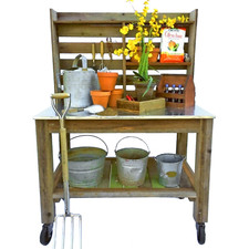 Outdoor Potting Table Work
