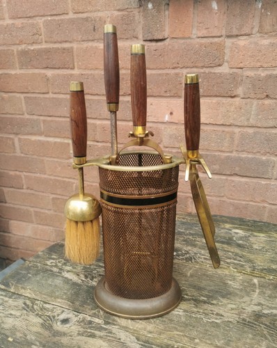 Vintage old brass fire - vintage,