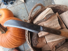 Vintage Elwell Long Handled  Billhook Slasher Polished Hickory Handle