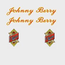 Johnny Berry Bicycle Frame Decals - Transfers - n.500