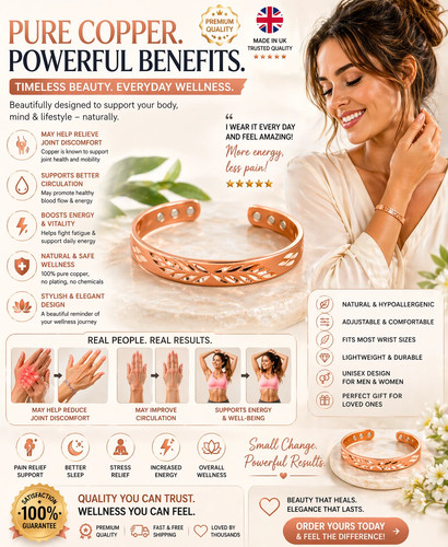 Copper magnetic bracelet - copper,