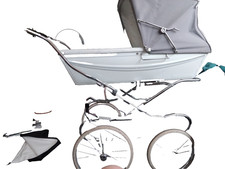 silver cross pram coach built in the colour Grey and white