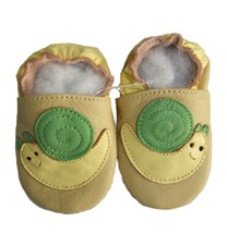 Baby Leather Shoes Slippers Size 17 18 / 0 - 6 Months Genuine Leather NEW