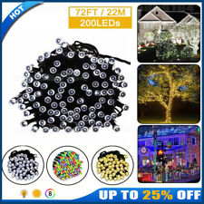 50/100/200 LED Solar Power Fairy String Lights Outdoor Garden Party Xmas 8 Modes