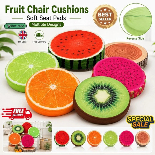 Colorful fruit chair - chair, cushions