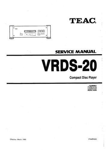 Service manual for teac - service,