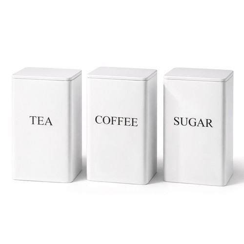 Tea coffee sugar canisters - tea, set