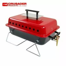 Crusader Portable Table Top Gas Barbeque BBQ With Lava Rocks Caravan Camping