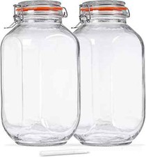 1 Gallon Square Glass Storage