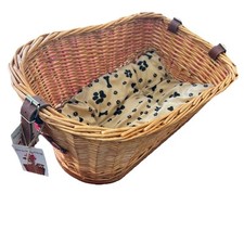 Dog Bicycle Basket & Pad handmade for Rear Mount of Bike-Missing 1 Screw/Bolt