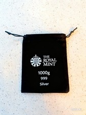 1kg Silver Bar Pouch Black