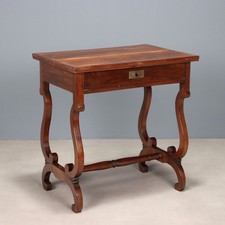Antique Desk Walnut with Drawer Italy Late XIX Century Original