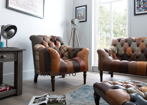 Stirling harris tweed leather - tweed,