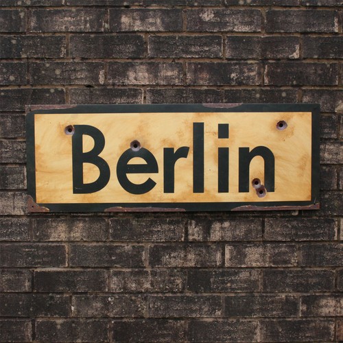 Vintage ww2 berlin road metal - vintage,