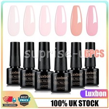 Luxbon 6PCS Gel Nail Polish Set Spring Colour uv led Soak Off Manicure Kit 005 V