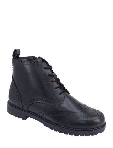 Mens leather wide fit brogue - mens,
