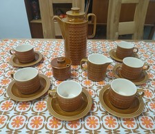 Hornsea Saffron Coffee Set 70s vintage