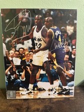 1994 NBA Signed Photo Shaquille O'Neal Chris Webber Dual Autograph Auto 8x10 COA