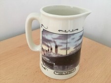Titanic and Nomadic  Shannonbridge Irish pottery souvenir Jug