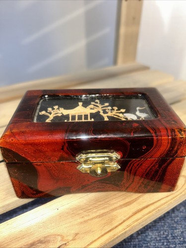 Vtg chinese cork art lacquered - chinese,