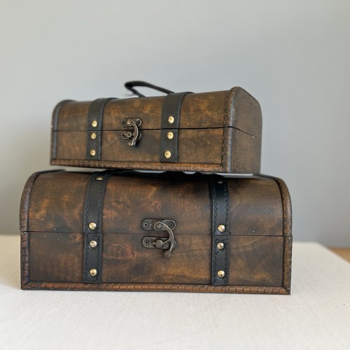 Set vintage wooden holder - set,