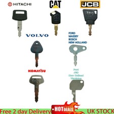 7 Plant Key Set Excavator Dumper For JCB Komatsu CAT Hitachi Lucas