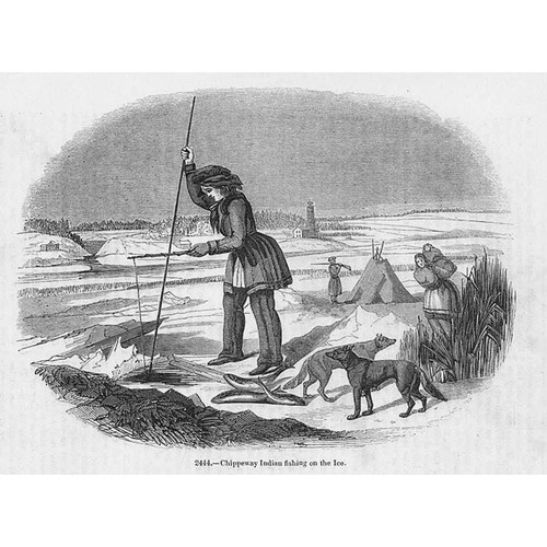 Chippewa indians fishing - chippewa,