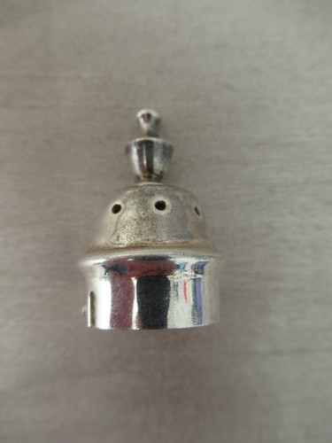Silver metal salt shaker top - shaker,