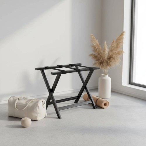 Bamboo luggage stand - bamboo, foldable