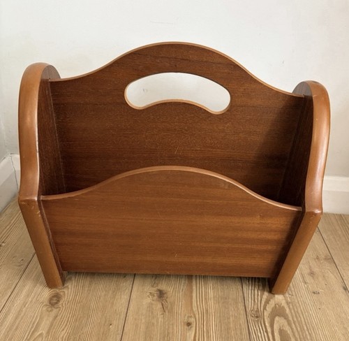 Vintage wooden magazine rack - vintage,