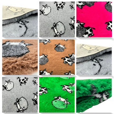 Dog Vet Bed Mat Bedding Veterinary Fleece Pawstrading - COW Design Rubber Back