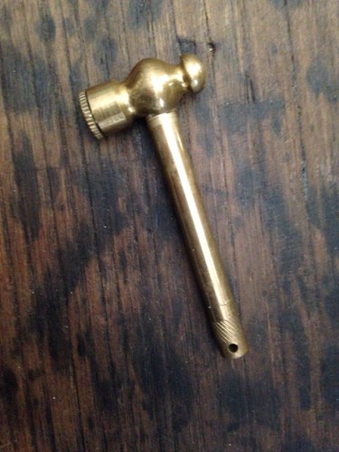 Small brass gavel - small,