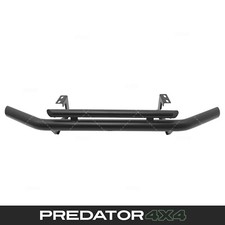 BLACK STEEL DOUBLE NUDGE CITY SPOILER BULL BAR FOR NISSAN NAVARA D23 NP300 15-21