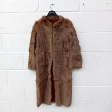 REAL FUR COAT LIGHT BROWN