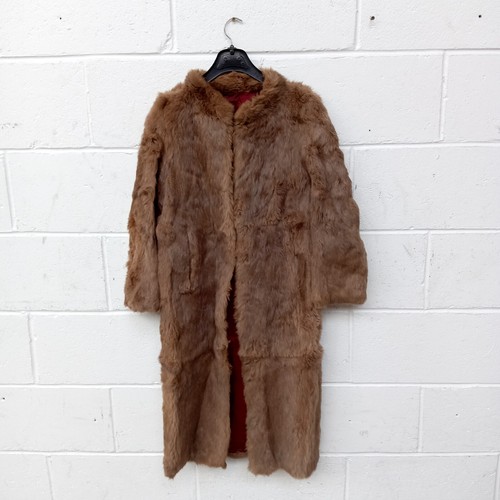 Real fur coat - real, brown