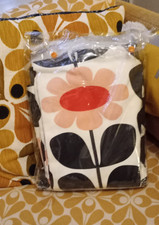 Orla Kiely  Eyelet Curtains . "Tall Flowers Blush".  Fully Lined. 168 x 183cm