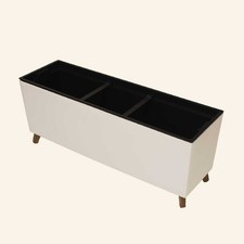 Planters Pride Quadro 77cm Raised Rectangular Plastic Planter, 27L Self-Watering