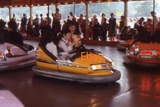 35mm Slide - Woman & Girls On Dodgem Cars, 1978