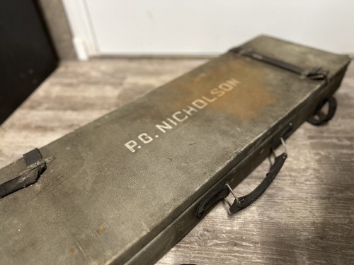 Antique canvas gun - case, rare