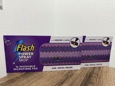 2x Flash Power Spray Mop Floor Cleaner Washable Microfibre Pad