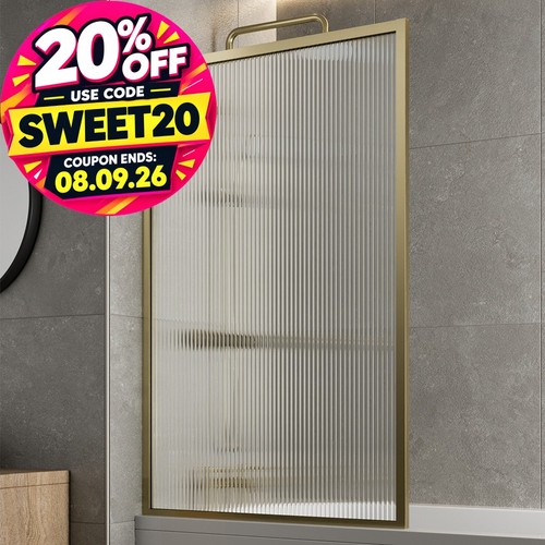 Brushed brass over bath shower - brushed,