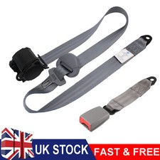 Universal For Toyota Seat Belt Front Rear 3 Point Safety Strap Seatbelt Grey UK